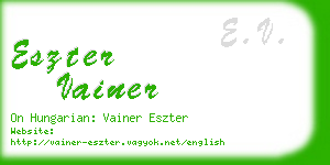 eszter vainer business card